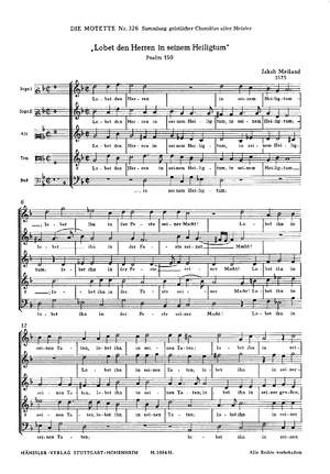 Meiland: Lobet den Herren in seinem Heiligtum (dorisch)