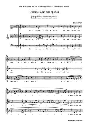 Crüger: Domine, labia mea aperies (dMoll)
