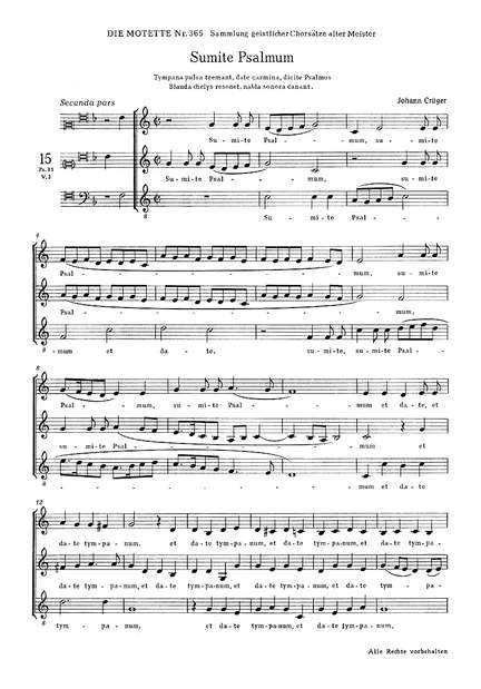 Crüger: Sumite psalmum (CDur)