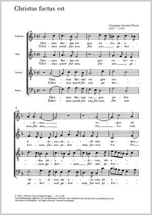 Pitoni: Christus factus est (FDur)