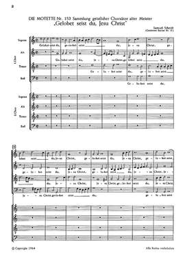 Scheidt: Gelobet seist du, Jesu Christ (mixolydisch)