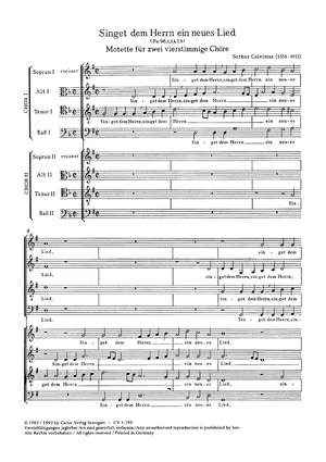 Calvisius: Psalm 96 "Singet dem Herrn"