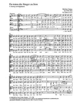 Vulpius: Da traten die Jünger zu Jesu (GDur)