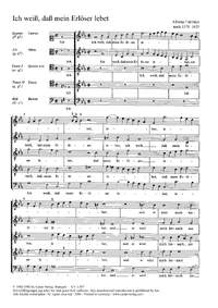 Fabricius: Ich weiß, daß mein Erlöser lebet