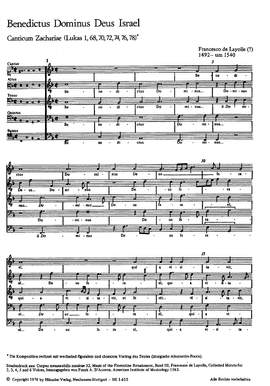 Layolle: Benedictus Dominus Deus Israel