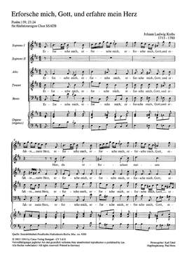 Krebs: Erforsche mich, Gott (hMoll)