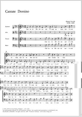 Vecchi: Cantate Domino (fMoll)