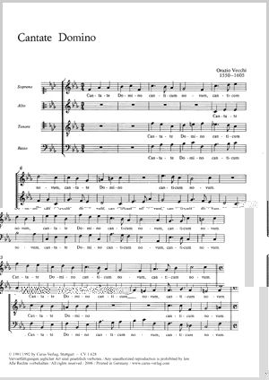 Vecchi: Cantate Domino (fMoll)