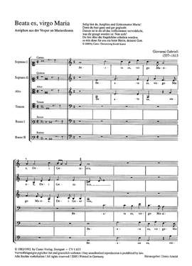 Gabrieli: Beata es, virgo Maria