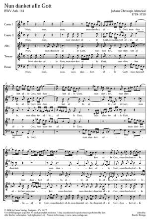 Altnickol: Nun danket alle Gott (BWV Anh. 164; GDur)
