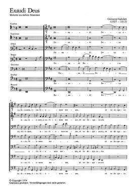 Gabrieli: Exaudi Deus orationem meam (GDur)