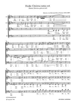 Nanino: Hodie Christus natus est (DDur)