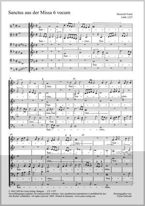 Finck: Sanctus