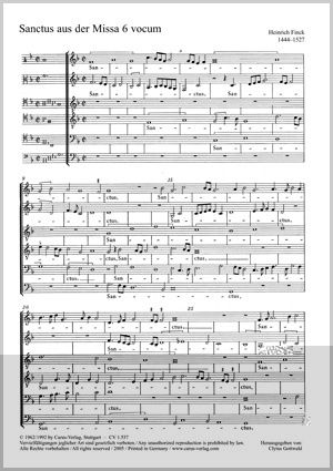 Finck: Sanctus