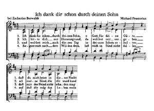 Calvisius: Mit meinem Gott; Praetorius: Ich dank dir schon, Trubel: Der Tag geht müd