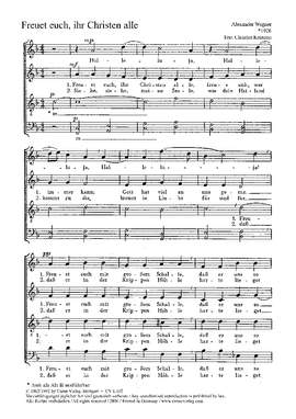 Wagner: Freuet euch, ihr Christen alle (FDur)