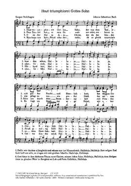 Bach, JS: Heut triumphieret; Helder: Du starker Held; Vulpius: Erstanden ist der heilig Christ