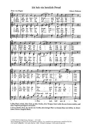 Bach, JS: Herr Jesu Christ, dich zu uns wend; Lossius: Gloria; Stobaeus: Ich hab ein herzlich Freud