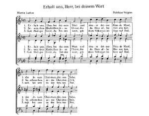 Bach; Vulpius: Erhalt uns, Herr; Bach: Vater unser