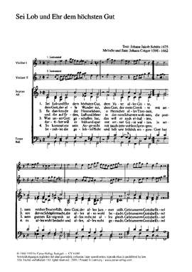 Crüger: Vier Choralsätze