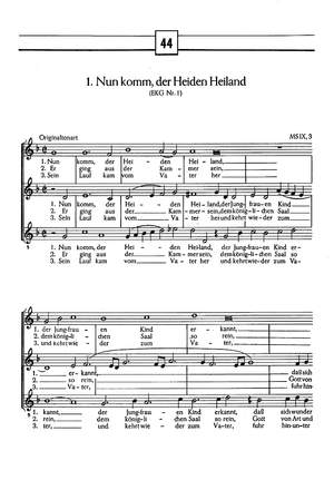Praetorius: Nun komm, der Heiden Heiland (Op.9 no. 3; g-Moll)