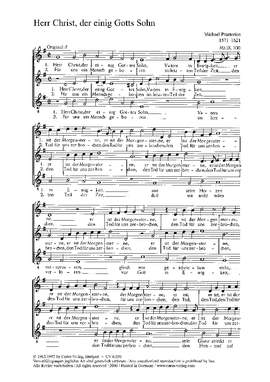 Praetorius: Herr Christ, der einig Gotts Sohn (Op.9 no. 100; GDur)