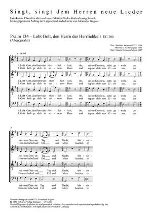 Psalm 134: Lobt Gott, den Herrn