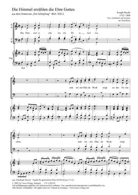 Haydn: Die Himmel erzählen die Ehre Gottes (CDur)