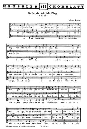 Ducis: Herr Jesu Christ; Stern: Es ist ein köstlich Ding