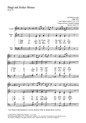 Goudimel: Singt mit froher Stimm (FDur)