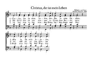 Bach; Hassler: Wenn mein Stündlein; Vulpius: Christus, der ist mein Leben