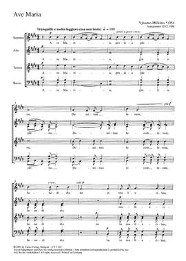 Miskinis: Ave Maria (EDur)