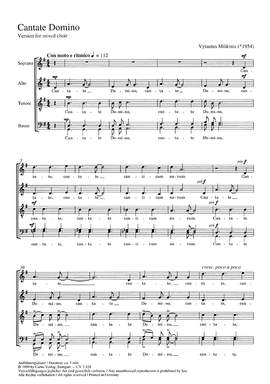Miskinis: Cantate Domino