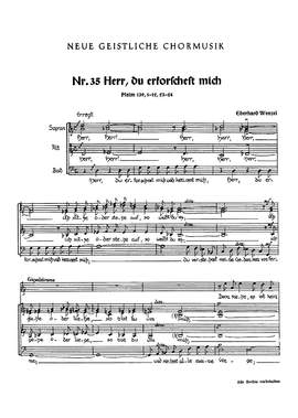 Wenzel: Herr, du erforschest mich (Op.34)