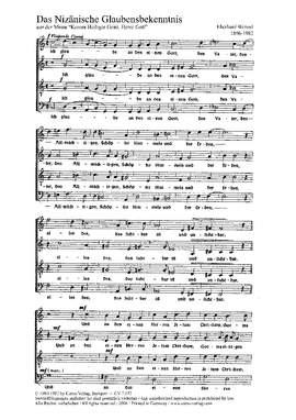Wenzel: Das Nicaenische Glaubensbekenntnis (Op.31 no. 6)