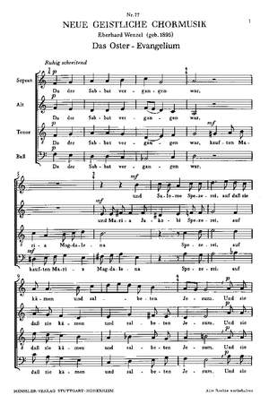 Wenzel: Da der Sabbat vergangen war (Op.156; d-Moll)