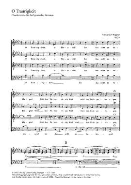 Wagner: O Traurigkeit, o Herzeleid