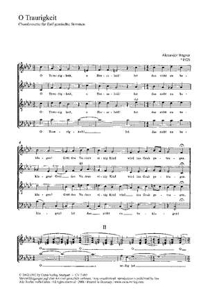 Wagner: O Traurigkeit, o Herzeleid