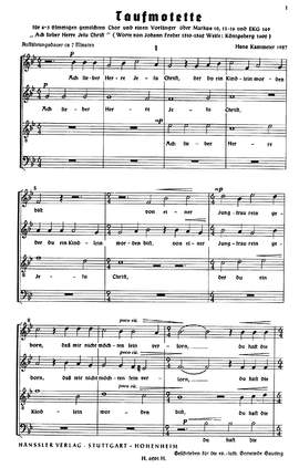Kammeier: Taufmotette (gMoll)