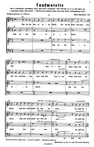 Kammeier: Taufmotette (gMoll)