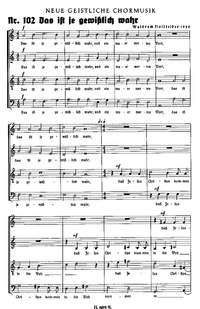 Hollfelder: Das ist je gewisslich wahr (aMoll)