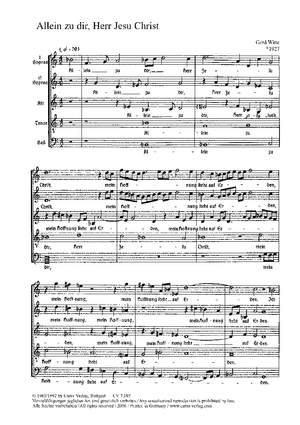 Witte: Allein zu dir, Herr Jesu Christ