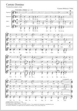 Miskinis: Cantate Domino (GDur)