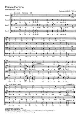 Miskinis: Cantate Domino (GDur)
