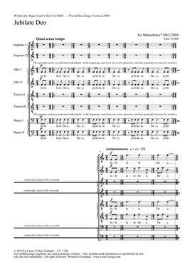Matsushita: Jubilate Deo (FDur)