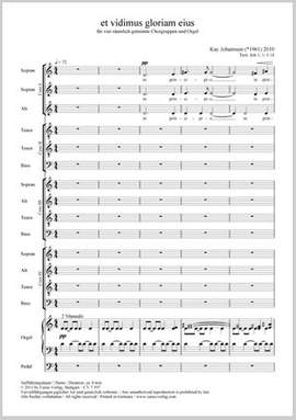 Johannsen: et vidimus gloriam eius