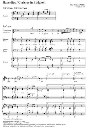 Wilson: Haec dies / Christus in Ewigkeit