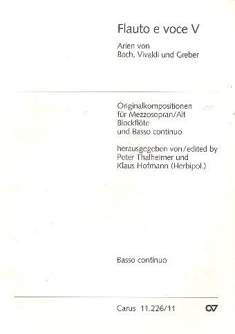 Bach, JS: Flauto e voce V