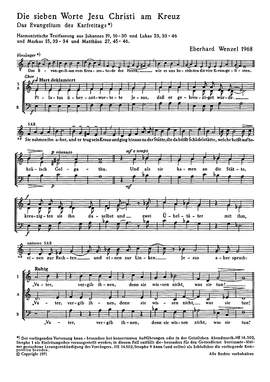 Wenzel: Die sieben Worte Jesu Christi am Kreuz (Op.54 no. 3)