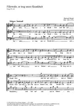 Wenzel: Fürwahr, er trug unsre Krankheit (Op.54 no. 1)